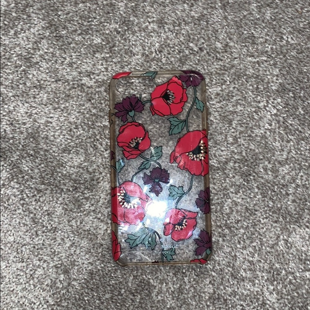 red floral Kate spade phone case iphone 7 plus